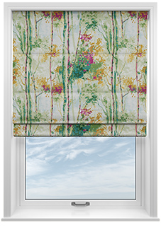 Silver Birch, Orchid - Roman Blind